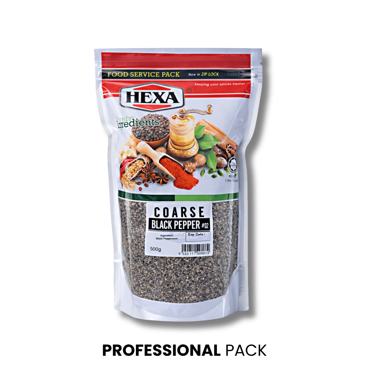 HEXA coarse Sarawak black pepper — bulk and wholesale supplier in Malaysia
