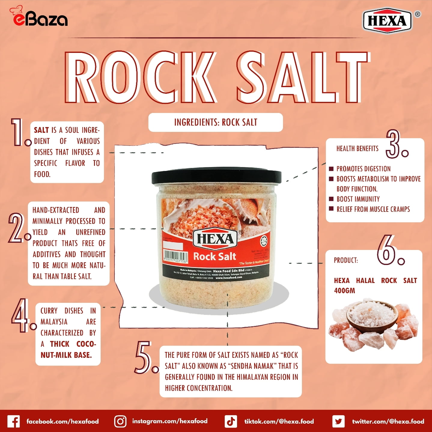 Hexa Rocks HEXA Rock Salt - HexaFood