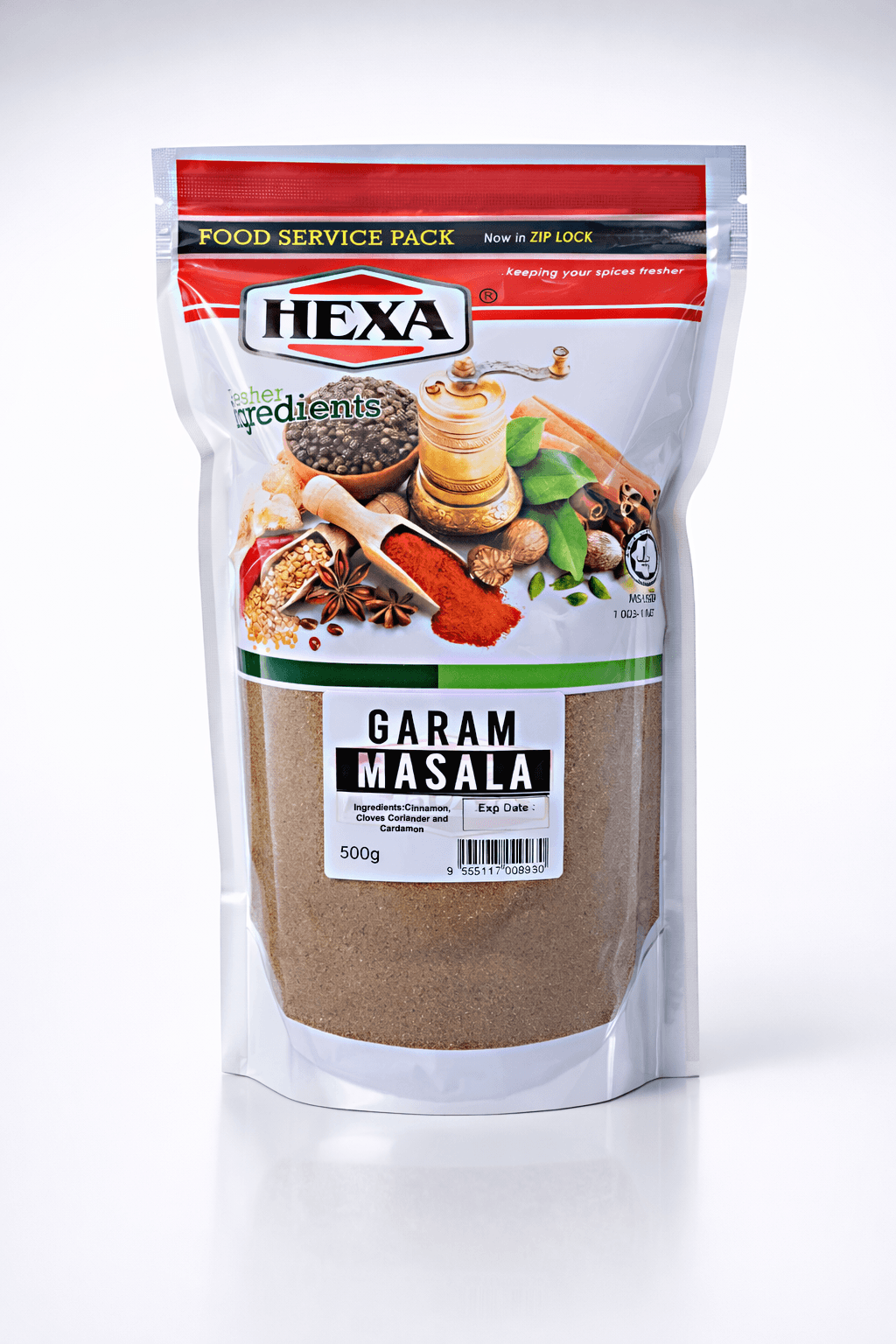 HEXA Garam Masala ziplock — food service Malaysia