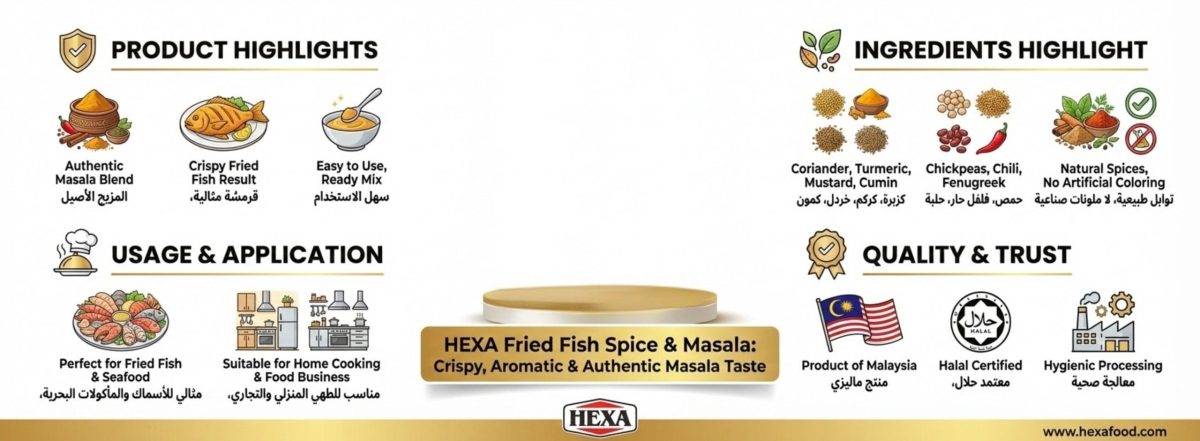 HEXA Fried Fish Spice & Masala Infographic
