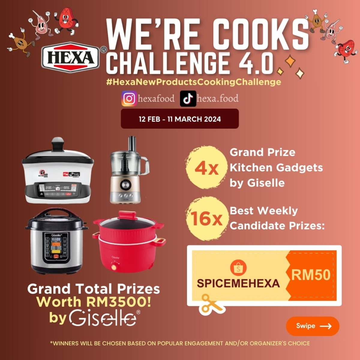 Hexa We're Cooks Challenge 4.0 #HexaNewProductsCookingChallenge Prize IG