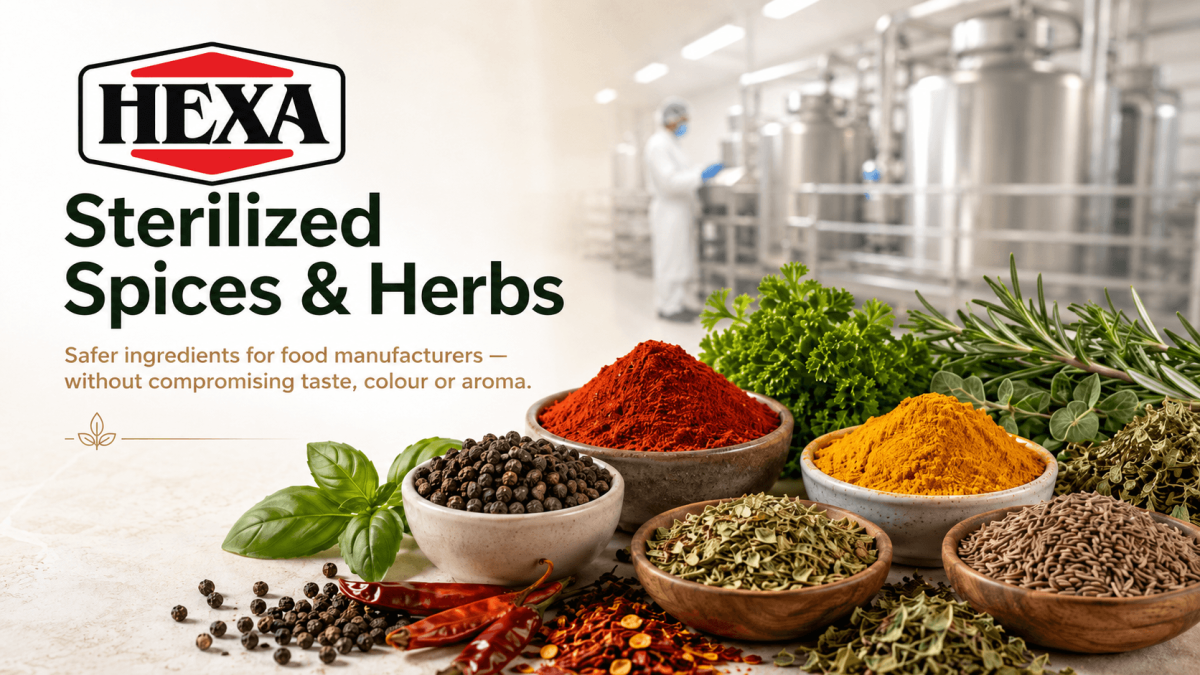 Sterilized spices for food manufacturers