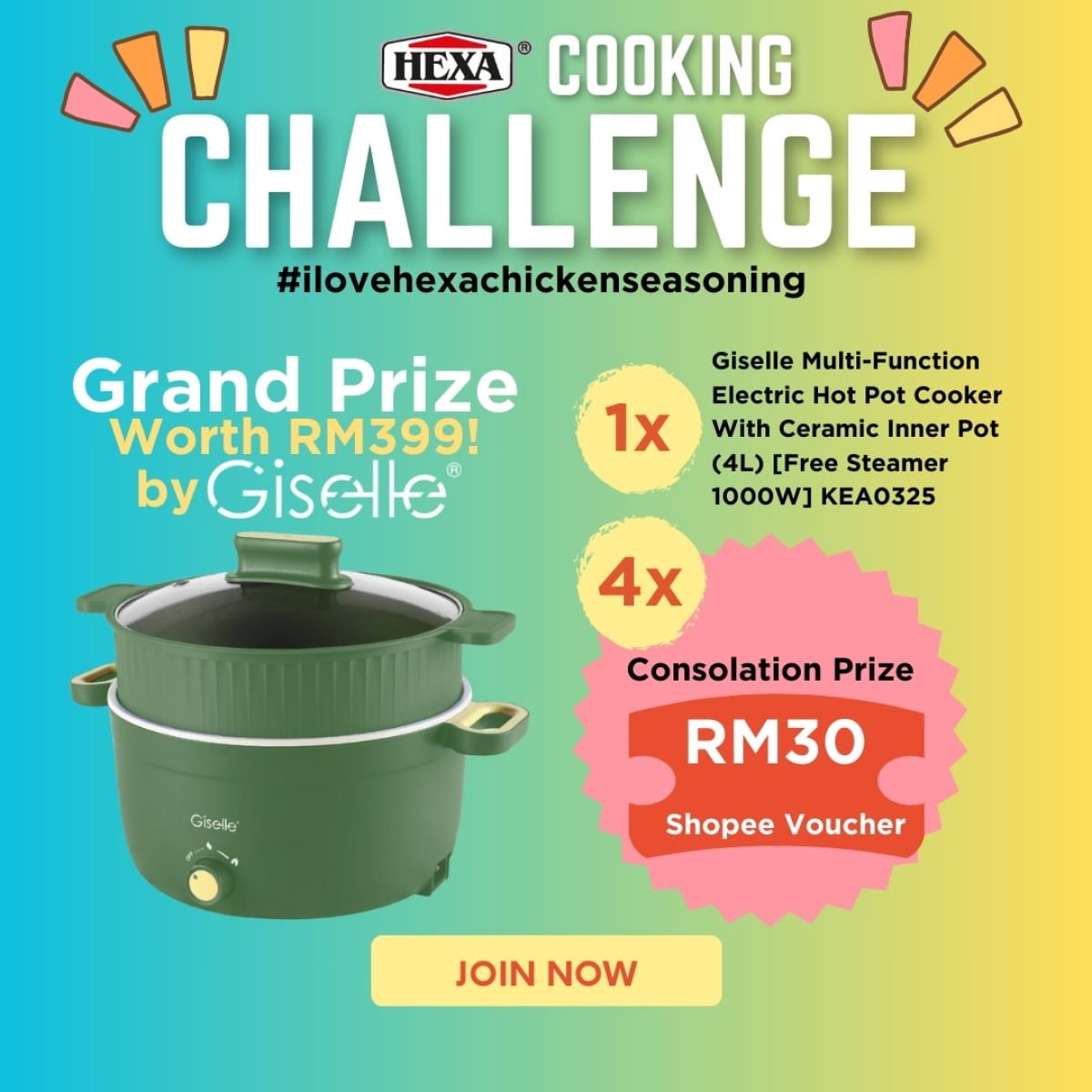 #ilovehexachickenseasoning cooking challenge Grand Prize